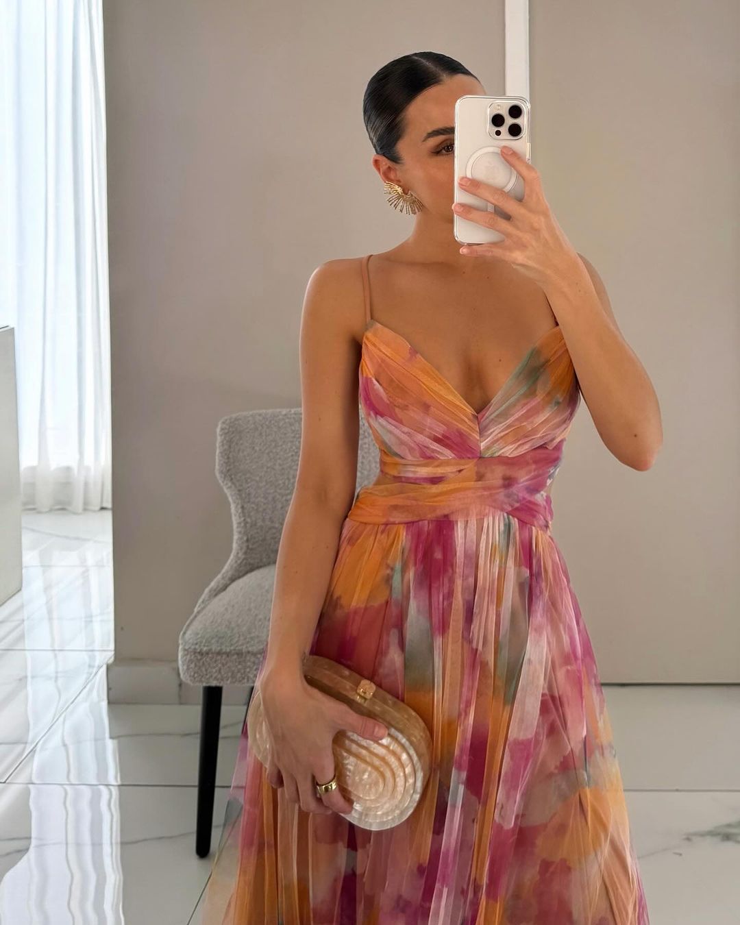 Dames - Maxi Jurk - Vloeiende Chiffon - Zomer Avondkleding - ELEGANTE STIJL