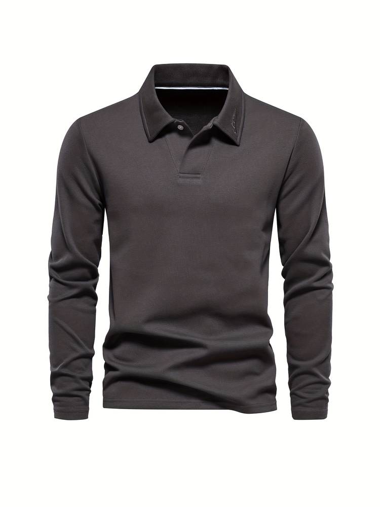 ELIOT – Lange mouwen poloshirt met klassieke kraag voor een tijdloze uitstraling