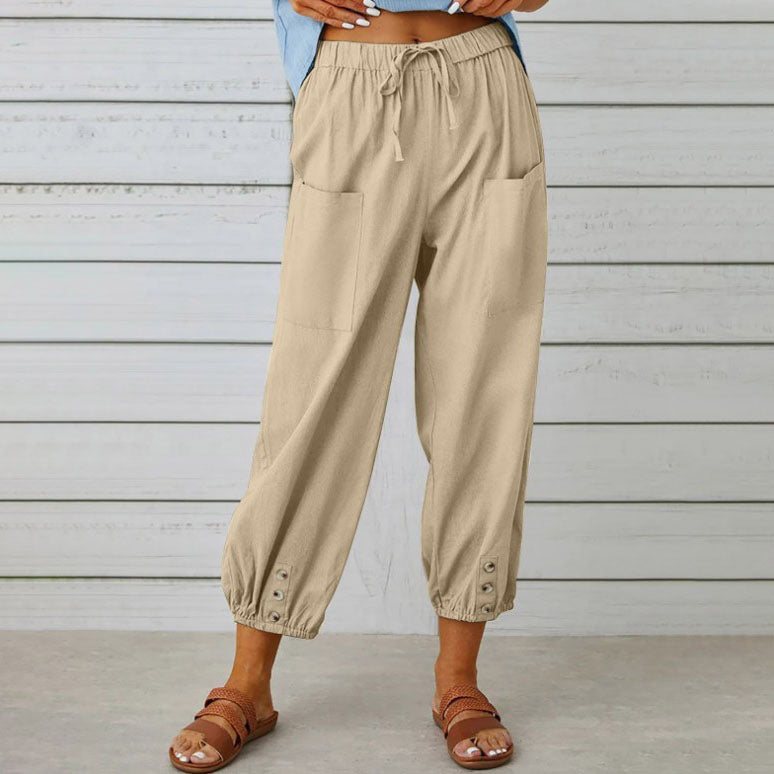 Dames - Hoge Taille Broek - Lichtgewicht en Ademend - Zomer Outfit - ELEGANTE STIJL