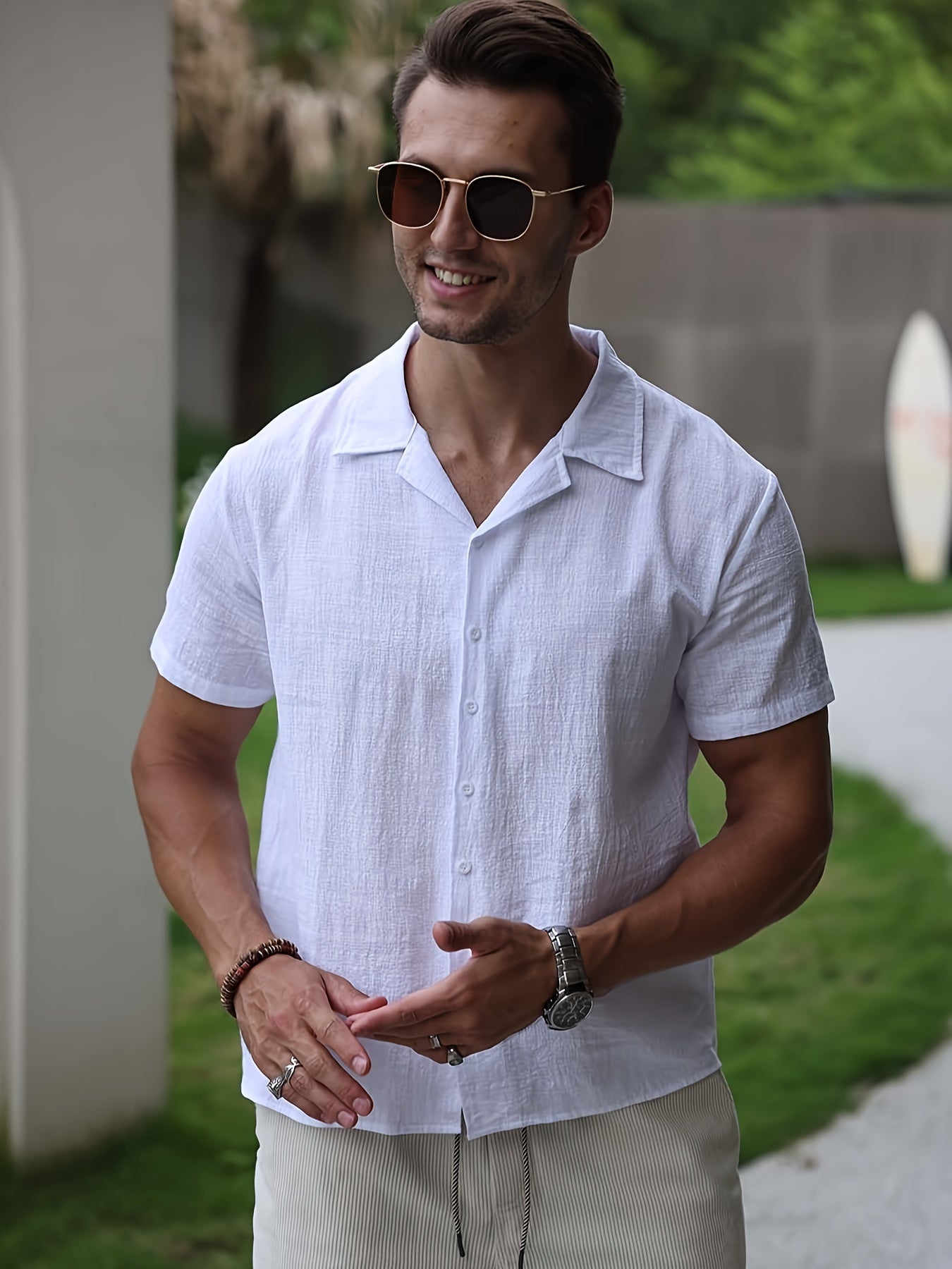Heren - Casual Linnen Overhemd - Ademend Materiaal - Zomer Mode - CAELAN EDGE