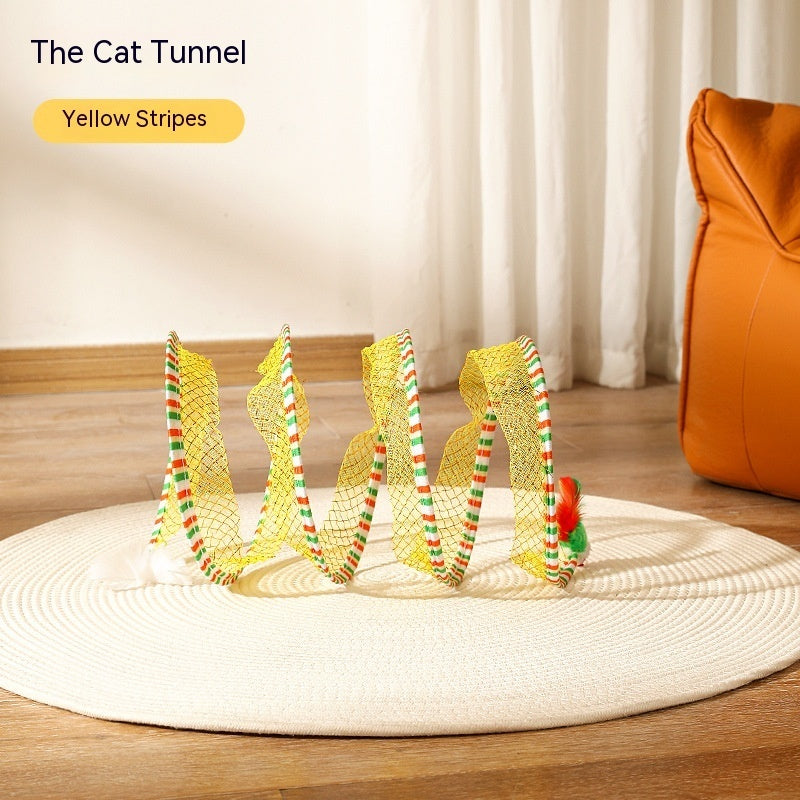 CATFUN - Vouwbare S-vormige kattentunnel voor speelplezier en comfort