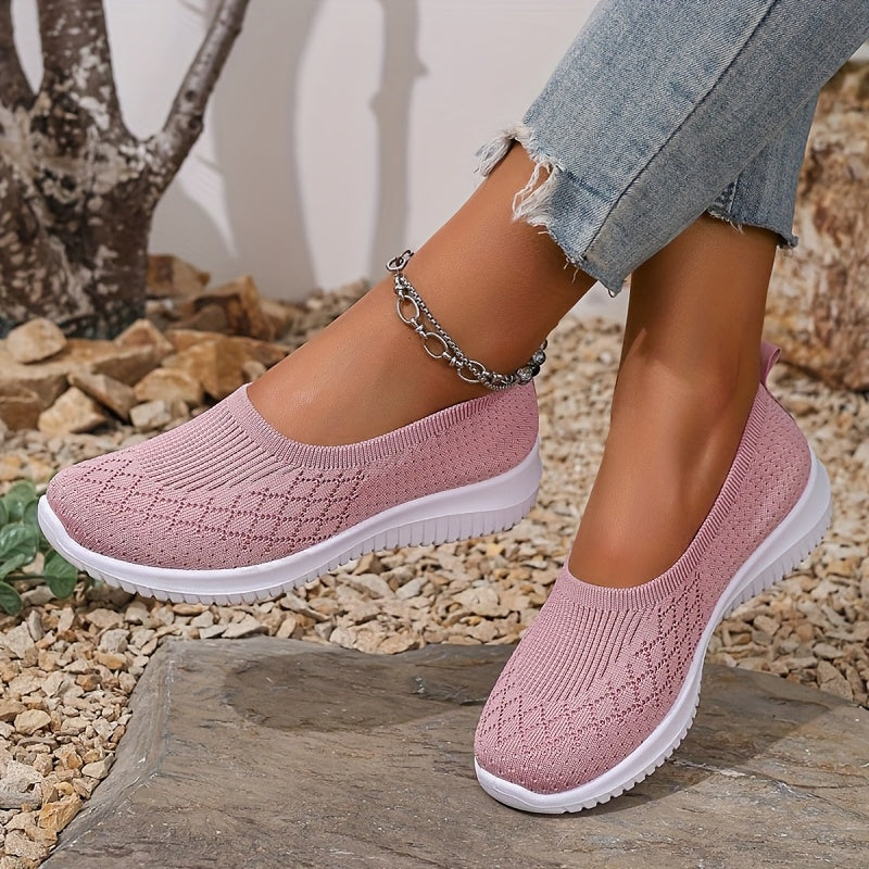 Vrouwen - Slip-On Wandelschoenen - Ademend Mesh - Lichtgewicht Comfort - REISGENOT