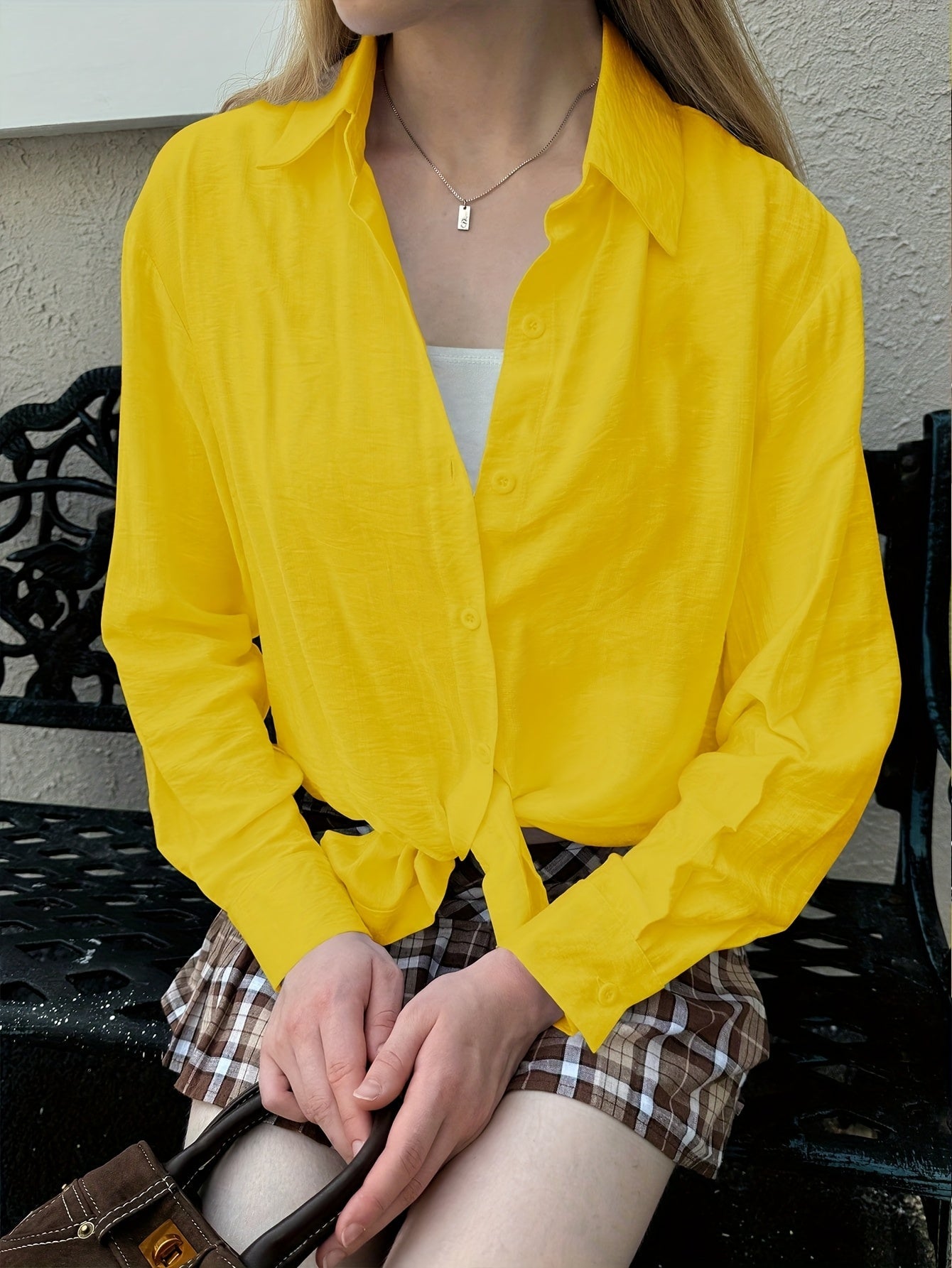 Dames - Elegante Blouse - Lichtgewicht Polyester - Kantoor Kleding - Tijdloze Stijl