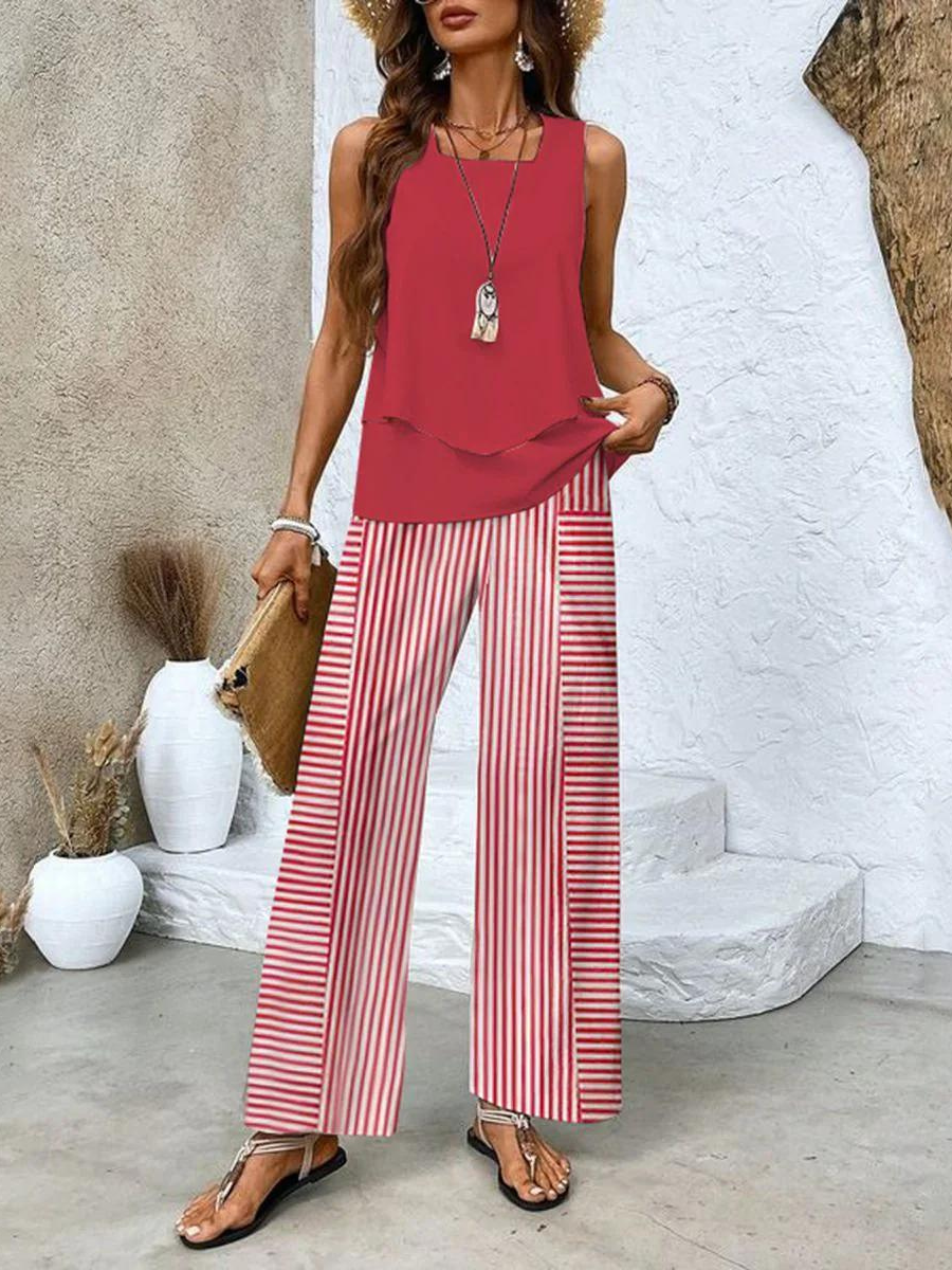 Tweedelige dames set met coltop en rok in elegante stretchstof – LunariaForm TwinSet