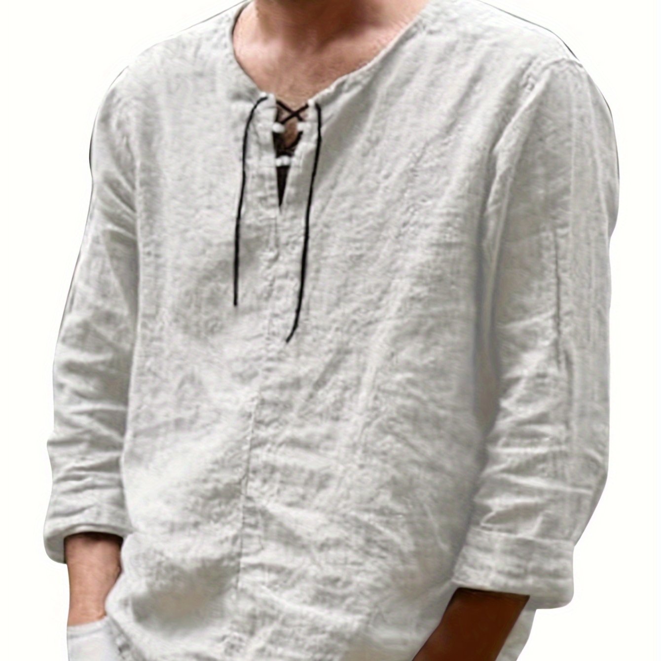 Mannen - Casual Hemd - Katoen-Linnen Mix - Lange Mouwen - Perfect voor Vrije Tijd - ARNE STYLING