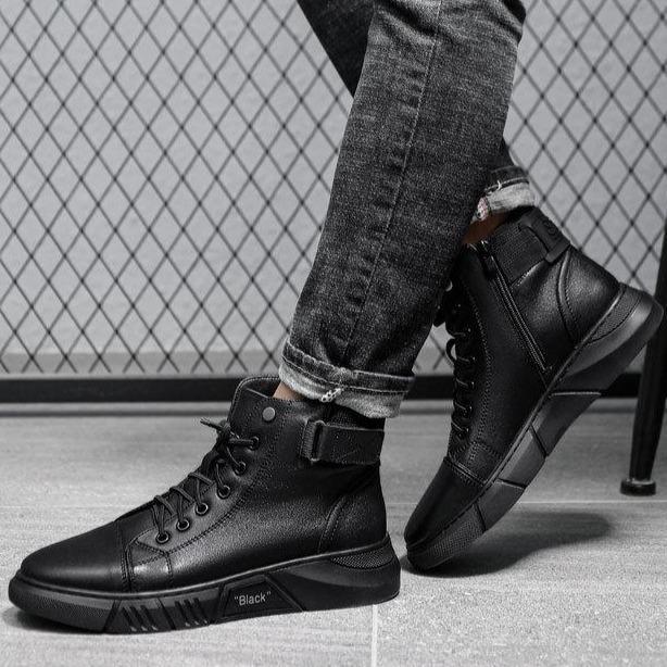 Leren Schoenen - Heren - Zwart Leer - Allround Leren