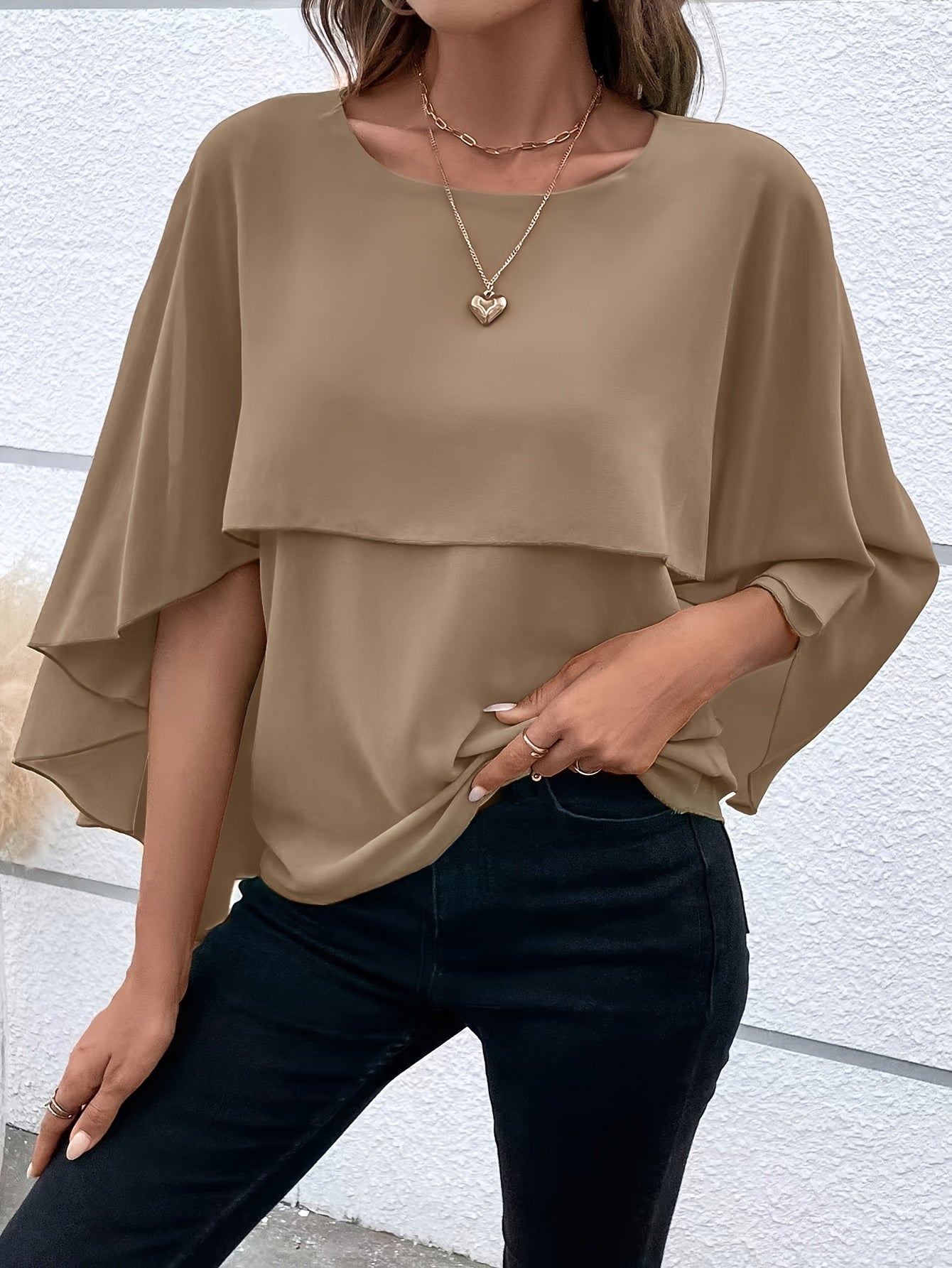Vrouwen - Chiffon Blouse - Lichtgewicht Stof - Elegante Top - AMELITH EDGE