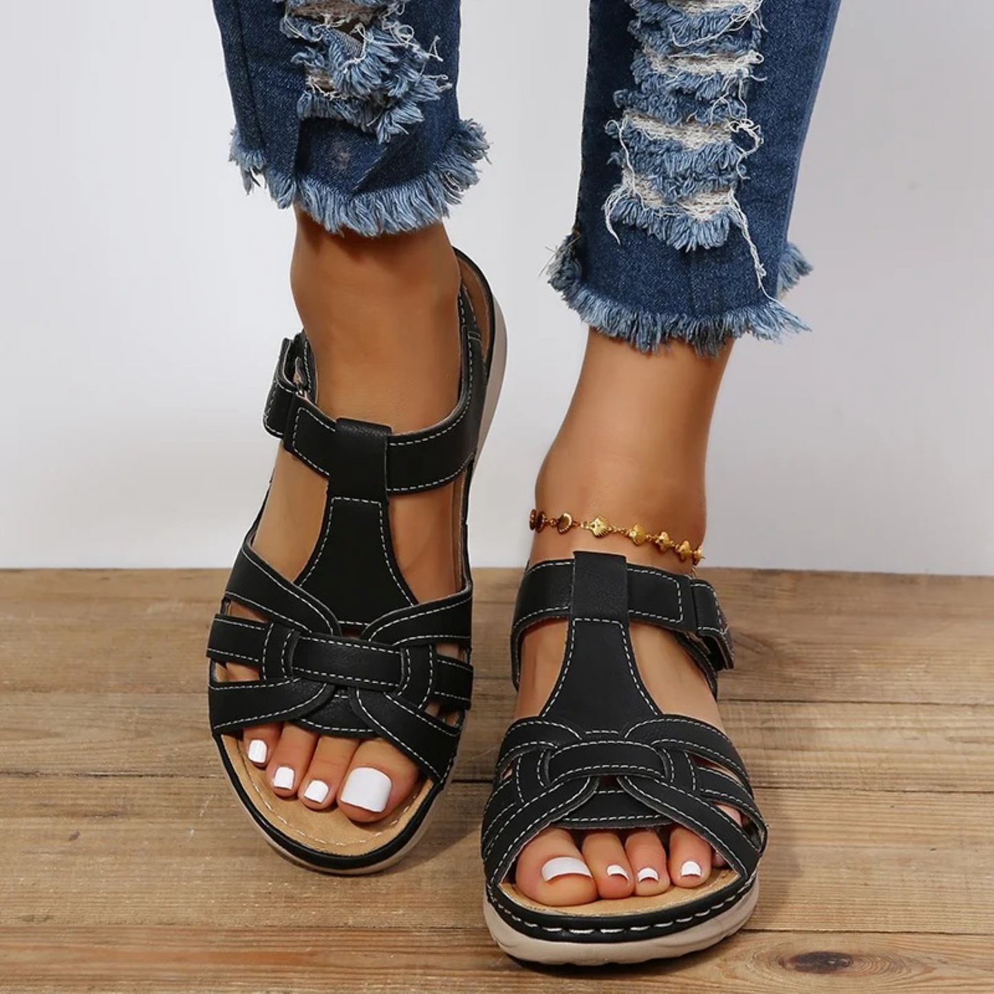 Orthopedische dames sandalen van zacht suède met verstelbare pasvorm – ARVIA SUEDE