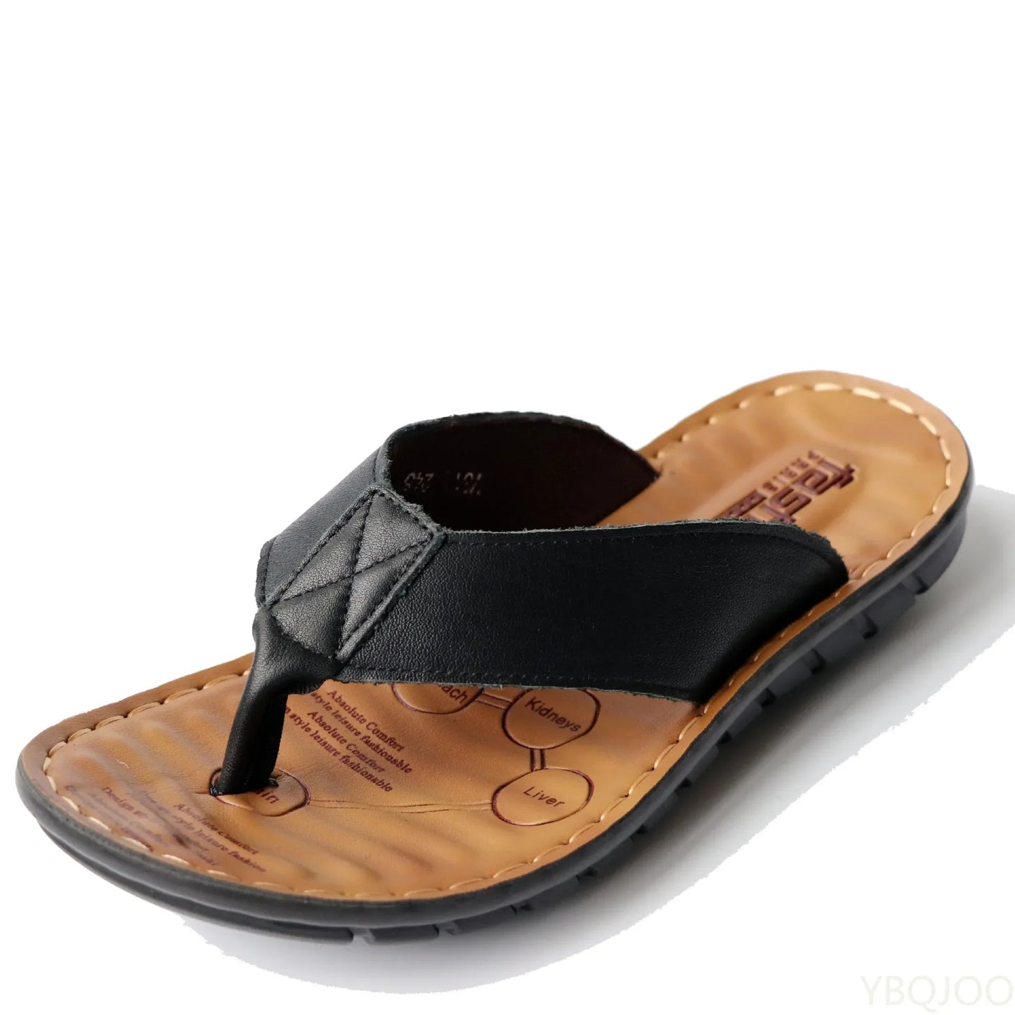 Heren - Leren Slippers - Antislip Rubberen Zool - Casual Schoenen - URBAN SLIP