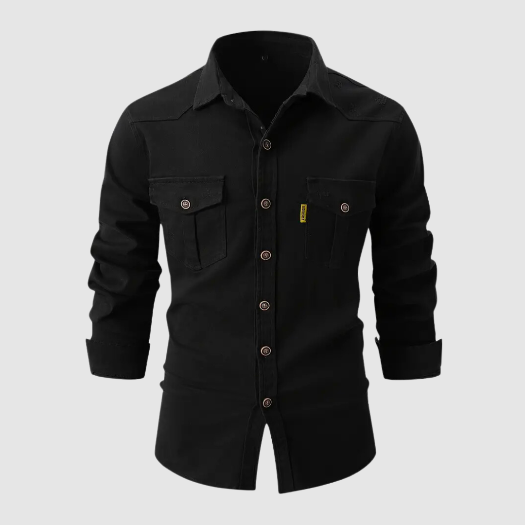 Emerson - Utility Shirt met Lange Mouwen en Voorste Knoopsluiting