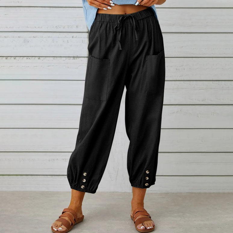 Dames - Hoge Taille Broek - Lichtgewicht en Ademend - Zomer Outfit - ELEGANTE STIJL