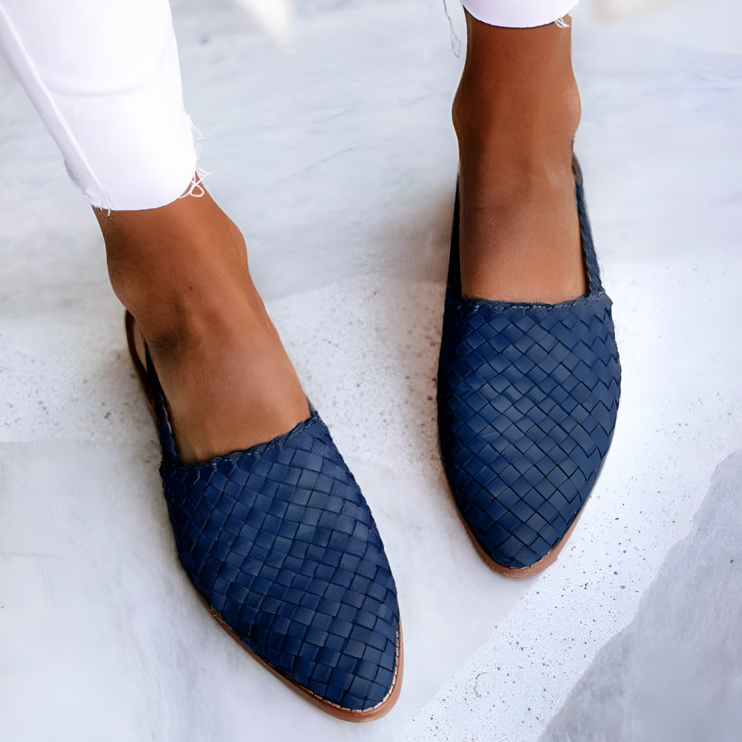 Dames - Geweven Platte Sandalen - Comfortabele Design - Chique Schoenen - WOVEN DELIGHT