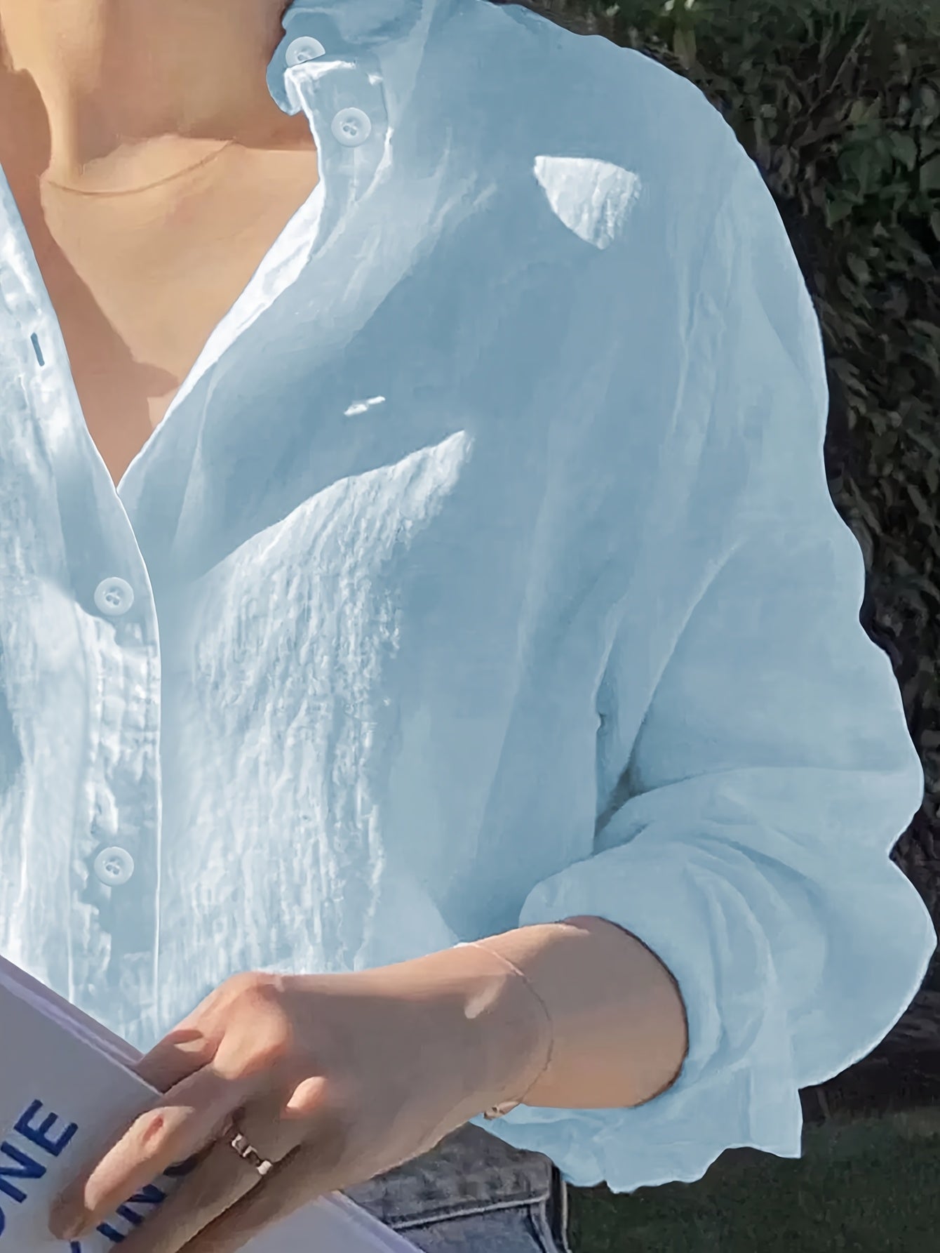 Dames - Elegante Blouse - Lichtgewicht Polyester - Kantoor Kleding - Tijdloze Stijl