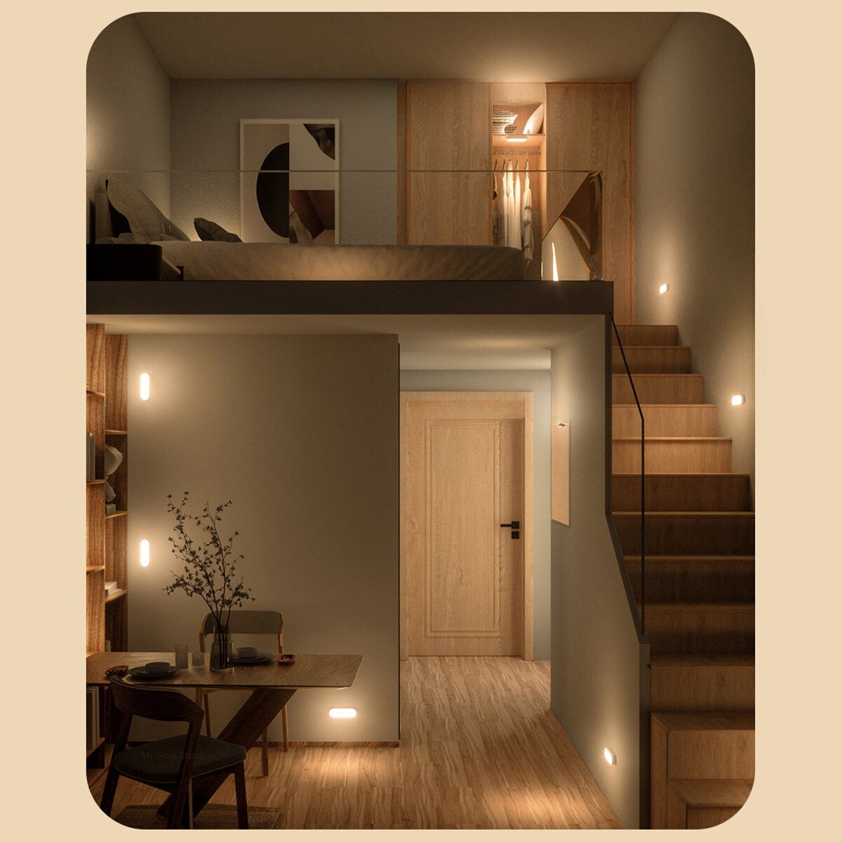 LUMOSENSE - LED draadloos wandlamp met oplaadbare batterij en bewegingssensor