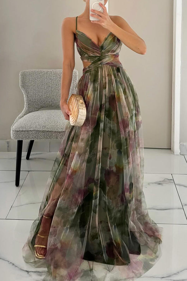 Dames - Maxi Jurk - Vloeiende Chiffon - Zomer Avondkleding - ELEGANTE STIJL