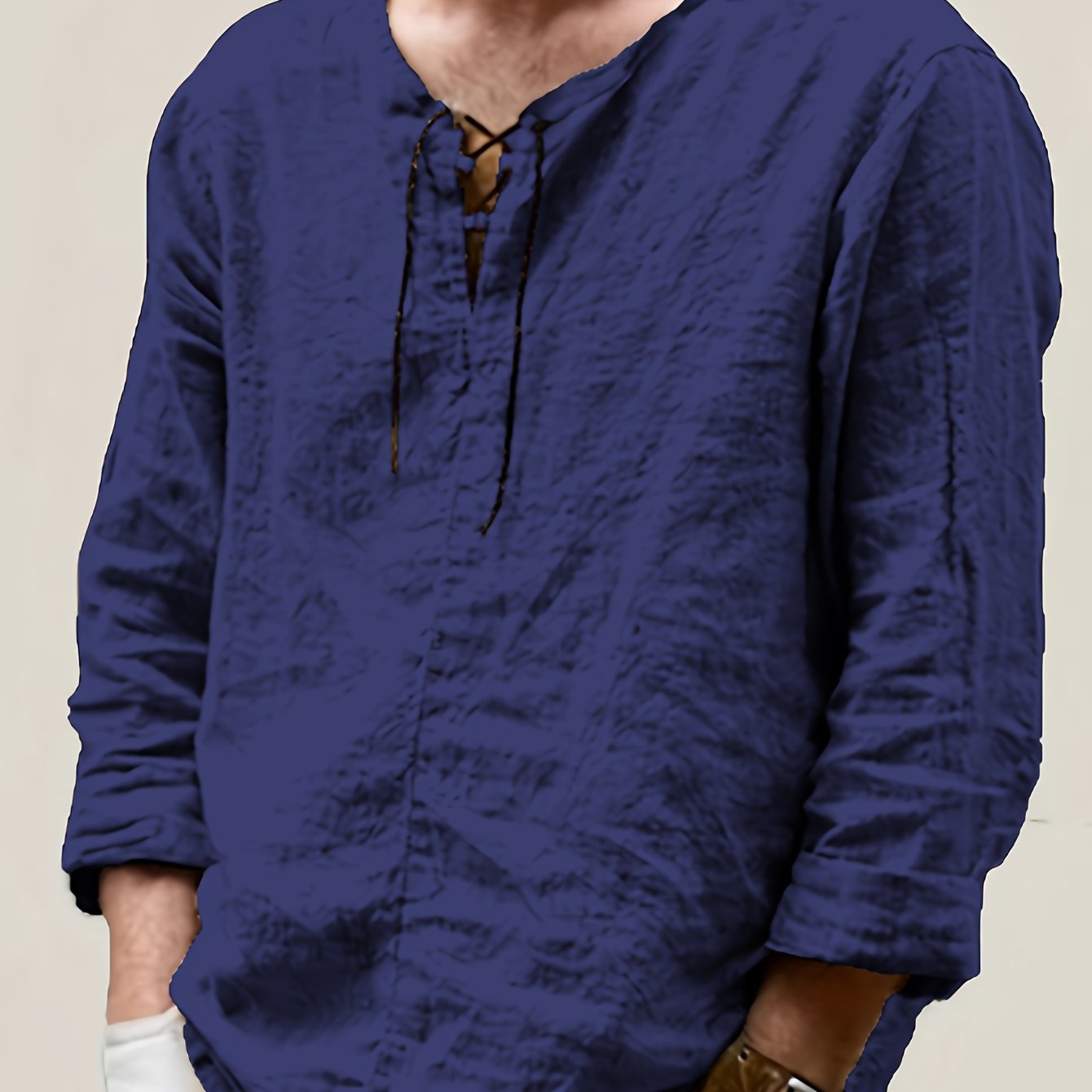 Mannen - Casual Hemd - Katoen-Linnen Mix - Lange Mouwen - Perfect voor Vrije Tijd - ARNE STYLING