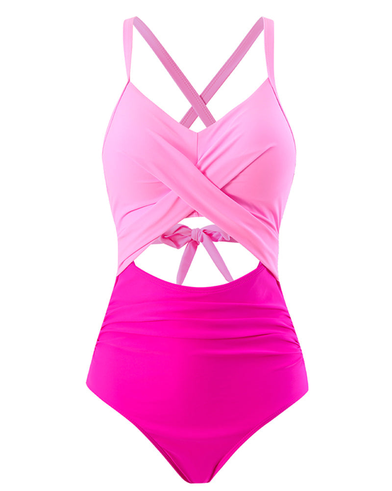 Badpak - Dames - Chinlon en Spandex - Zomer Mode - Gekruiste Bandjes