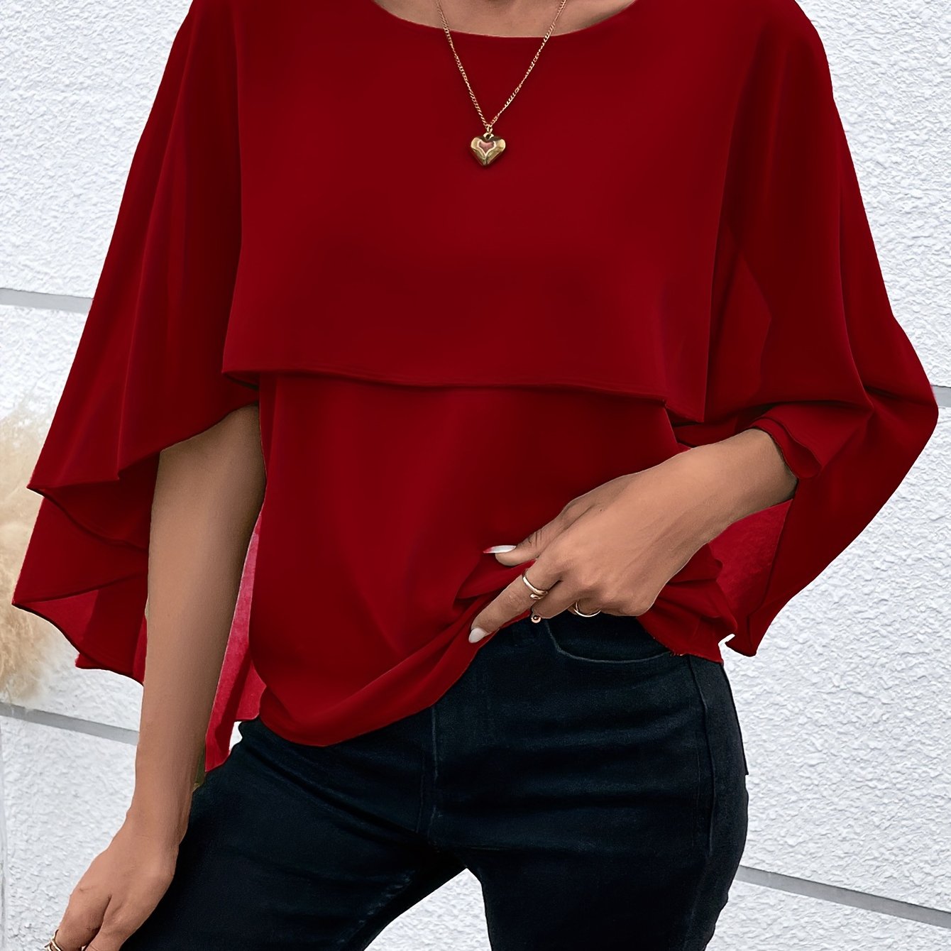 Vrouwen - Chiffon Blouse - Lichtgewicht Stof - Elegante Top - AMELITH EDGE