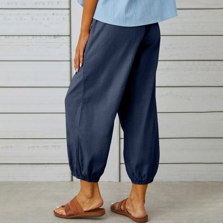 Dames - Hoge Taille Broek - Lichtgewicht en Ademend - Zomer Outfit - ELEGANTE STIJL