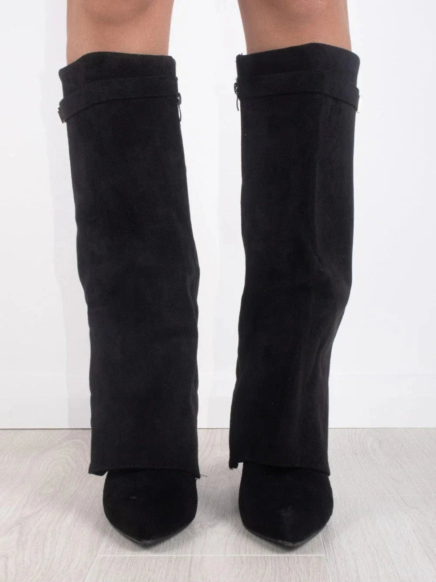 Kniehoge Laarzen - Vrouwen - Suede Hak - Dames Laarzen - NIX