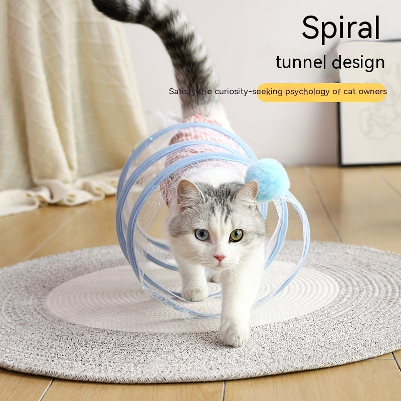 CATFUN - Vouwbare S-vormige kattentunnel voor speelplezier en comfort