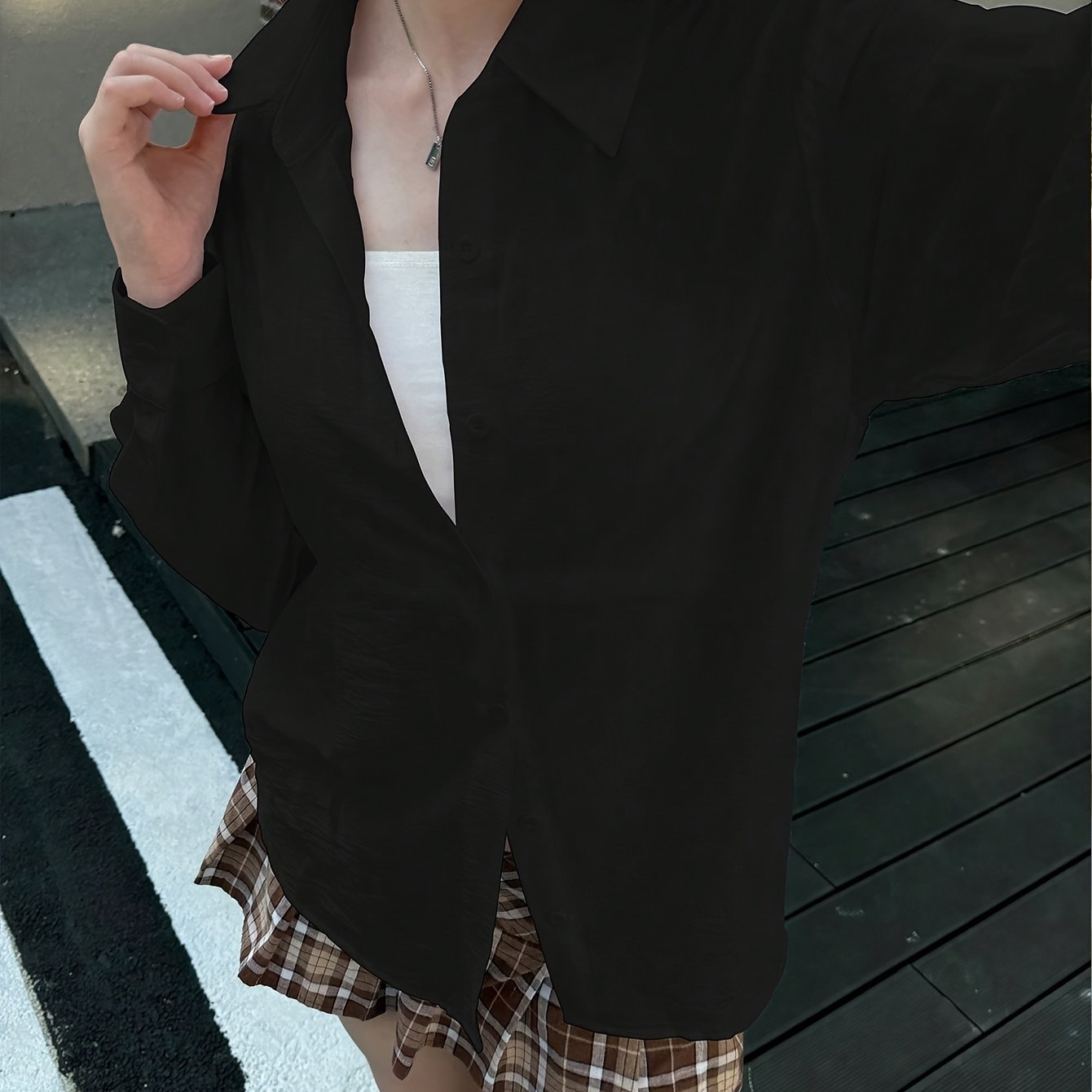 Dames - Elegante Blouse - Lichtgewicht Polyester - Kantoor Kleding - Tijdloze Stijl