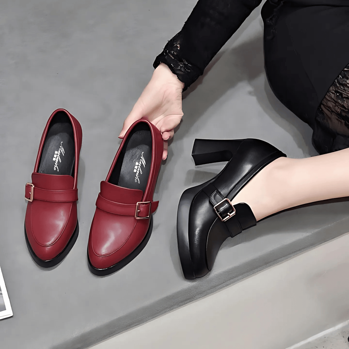Elegante dames pumps met comfortabele hak en klassieke uitstraling – AlessaHeels