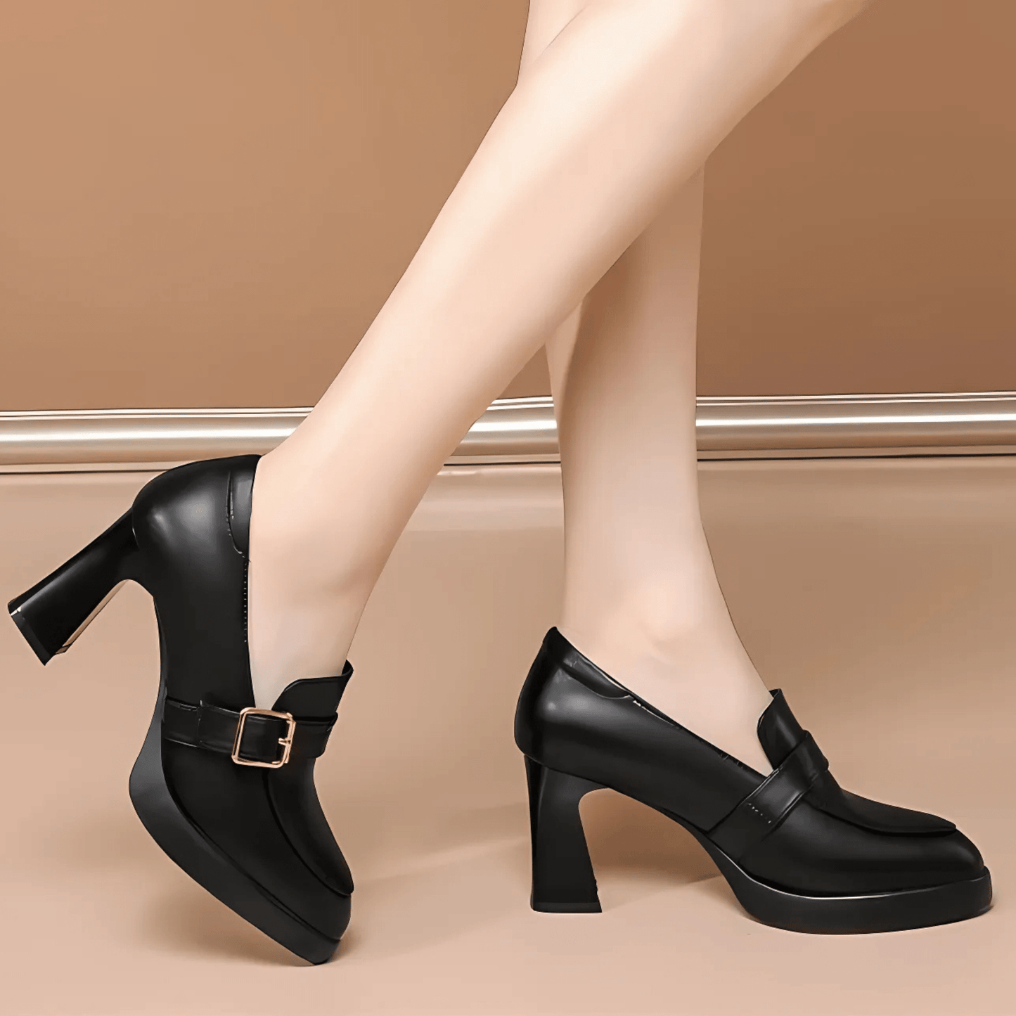 Elegante dames pumps met comfortabele hak en klassieke uitstraling – AlessaHeels