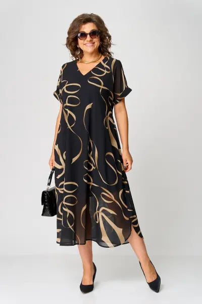 Vrouwen - Elegante Chiffon Jurk - Lichtgewicht Relaxed Fit - Zomermode - AVALEN EDGE