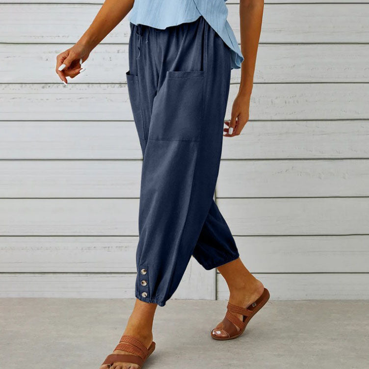 Dames - Hoge Taille Broek - Lichtgewicht en Ademend - Zomer Outfit - ELEGANTE STIJL
