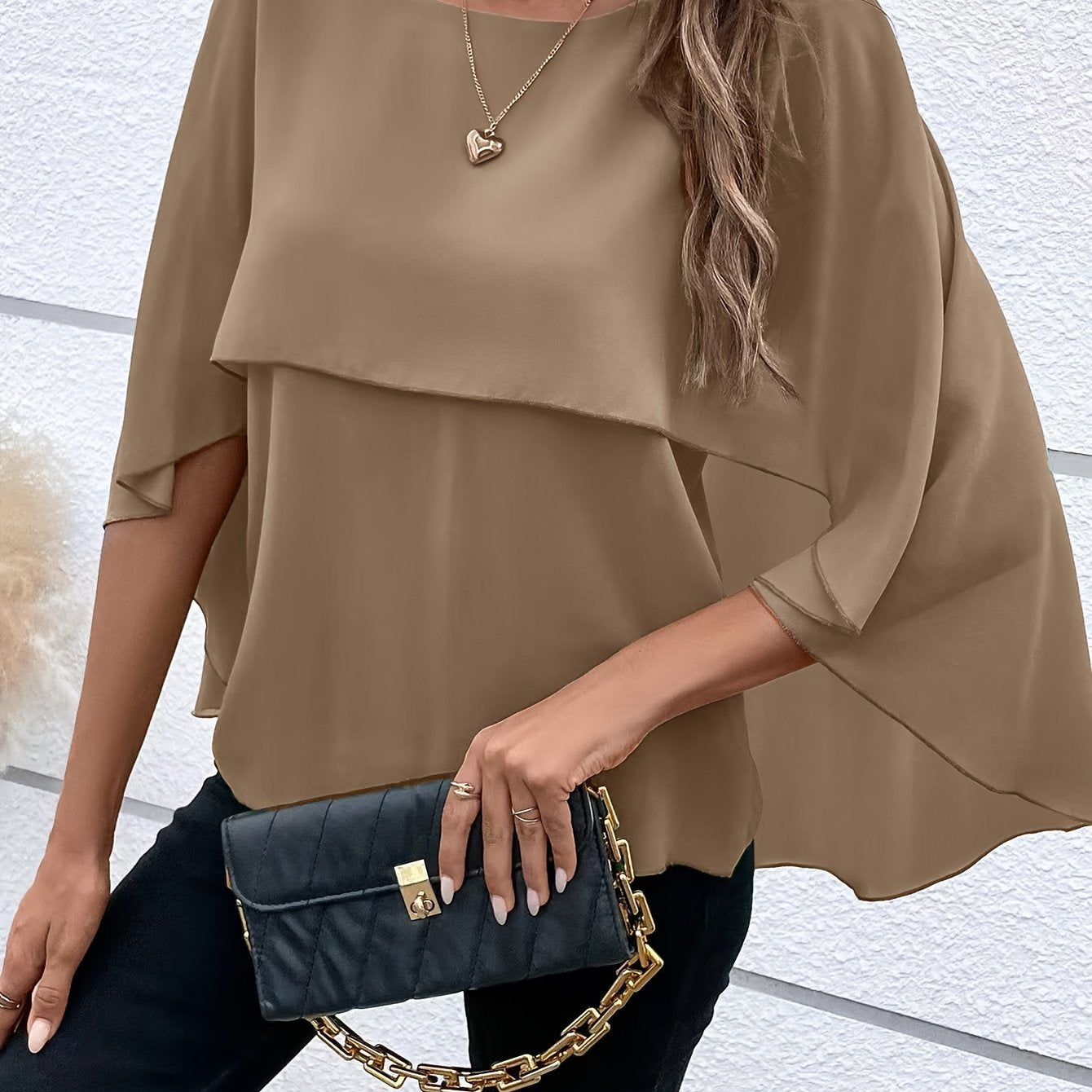 Vrouwen - Chiffon Blouse - Lichtgewicht Stof - Elegante Top - AMELITH EDGE