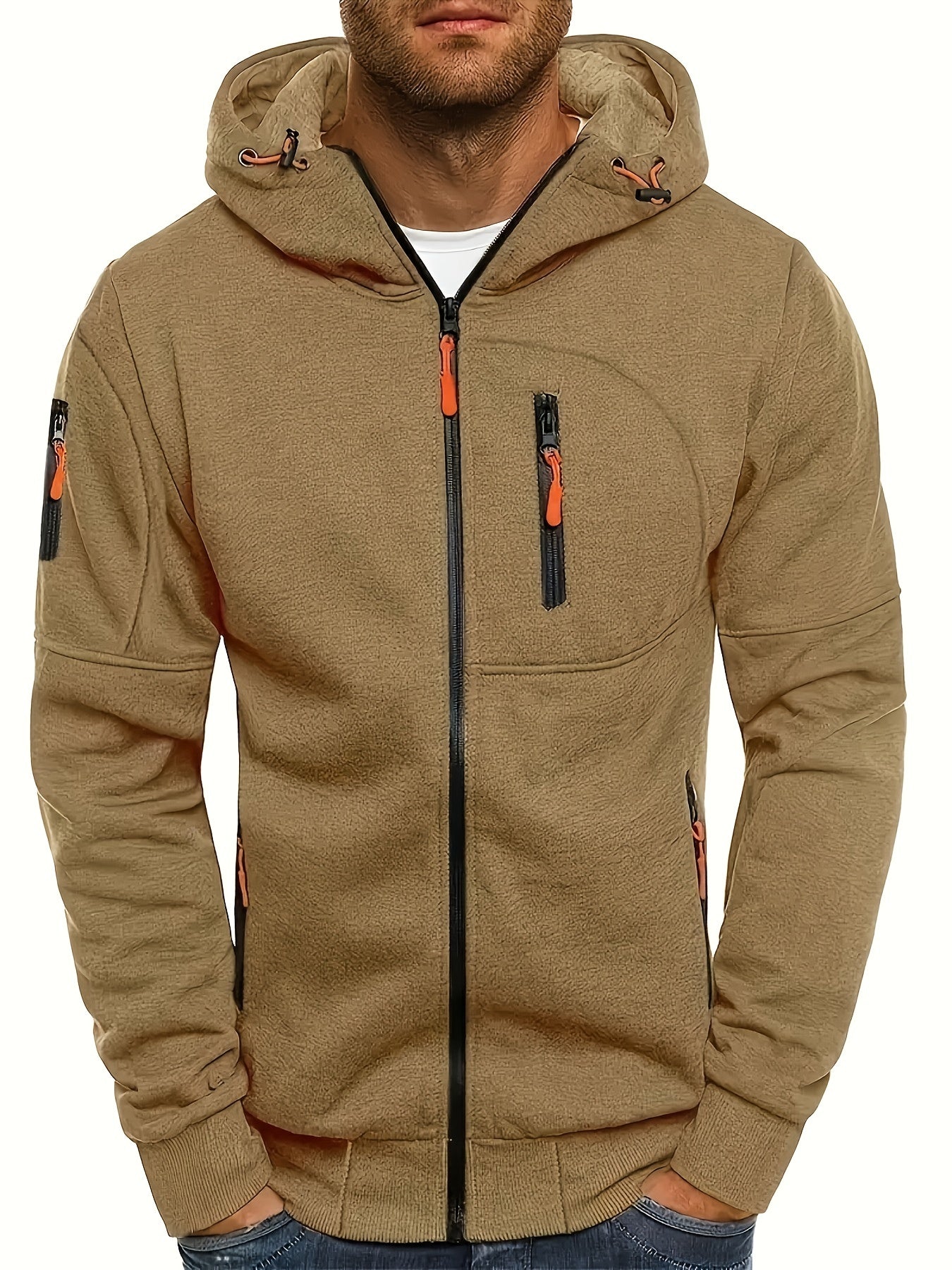 JASPER – Zip-up hoodie met verstelbare capuchon en ritszakken voor ultiem comfort en stijl