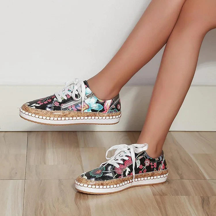 Gebloemde Sneakers - Dames - Orthopedisch - Dagelijks - Lyra
