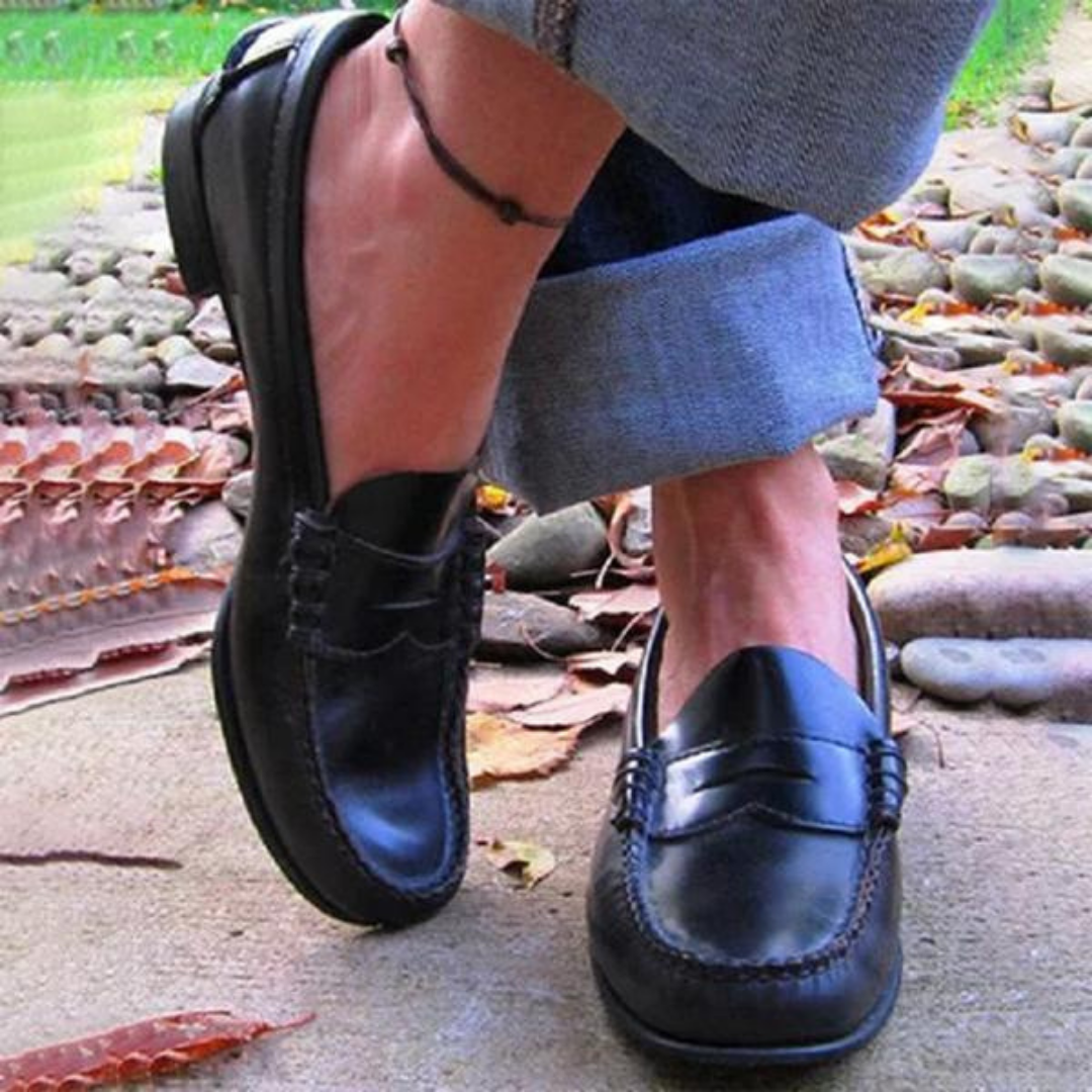 Vrouwen - Leren Loafers - Comfortabel Slip-On Design - Elegante Schoenen - CASUAL CLASSIC