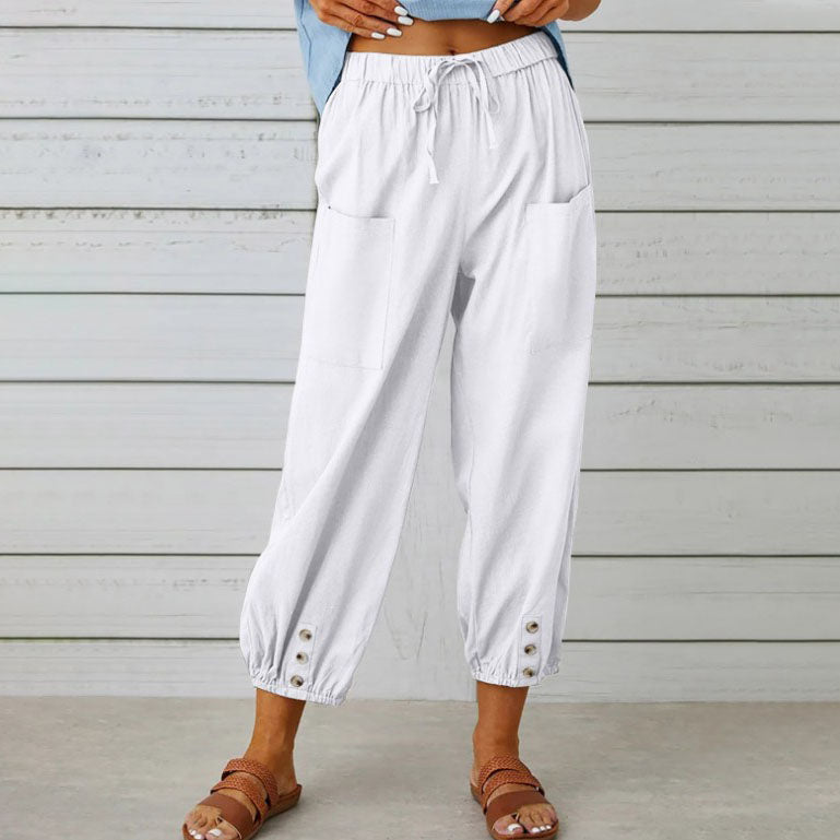Dames - Hoge Taille Broek - Lichtgewicht en Ademend - Zomer Outfit - ELEGANTE STIJL