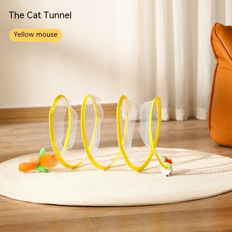 CATFUN - Vouwbare S-vormige kattentunnel voor speelplezier en comfort