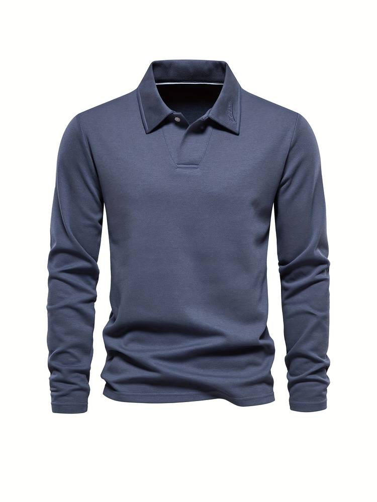 ELIOT – Lange mouwen poloshirt met klassieke kraag voor een tijdloze uitstraling