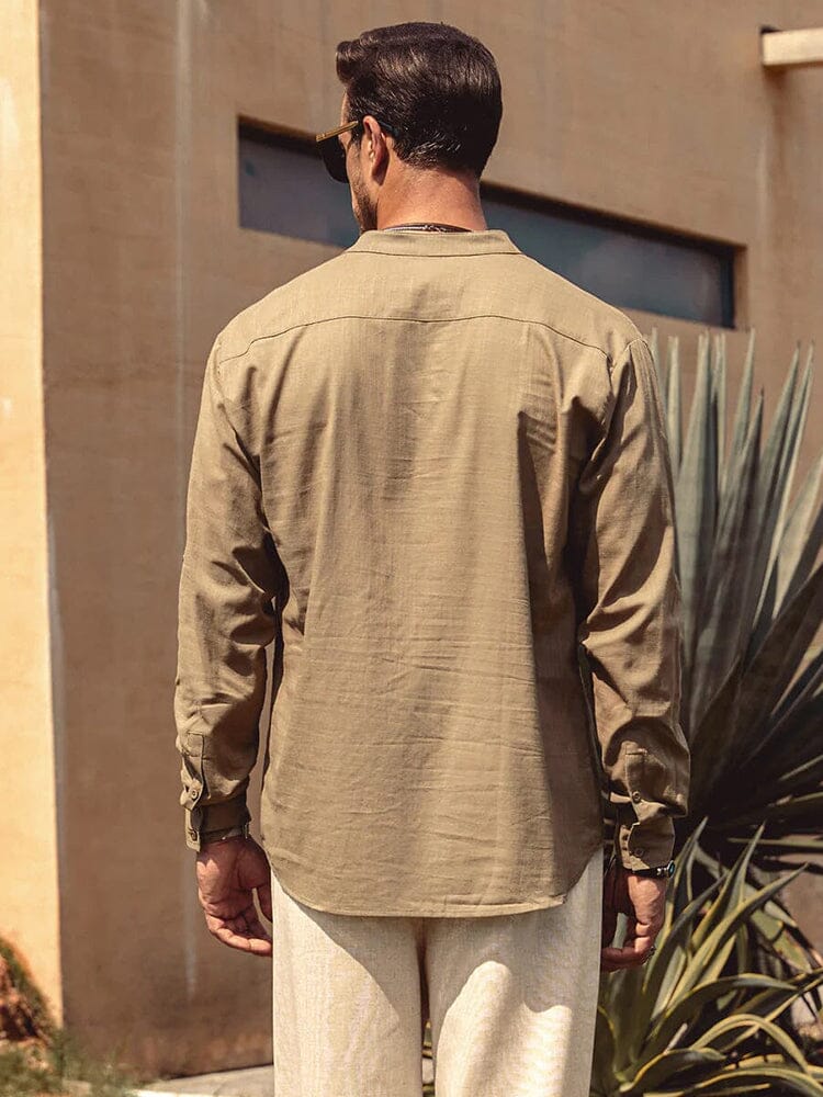 Heren - Ademend T-Shirt - Katoen Linnen Mix - Casual Strandkleding - BREEZE SHIRT