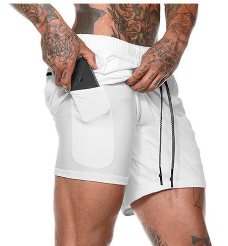 Mannen - Hardloopshort - Dubbele Laag - Ademend en Comfortabel - IDEALE RUNNER