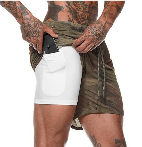 Mannen - Hardloopshort - Dubbele Laag - Ademend en Comfortabel - IDEALE RUNNER