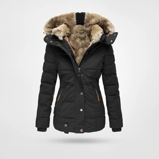 Gewatteerde Jas - Dames - Fleece Capuchon - Warmjas - Noor