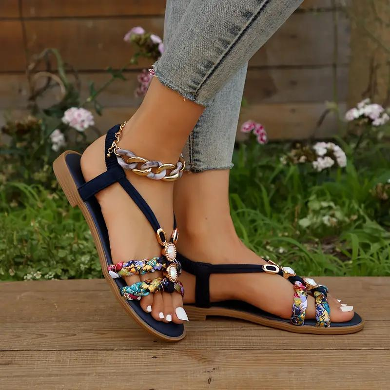 Vrouwen - Boho Sandalen - Elastische Band - Zomer Footwear - COMFORTABEL STAP
