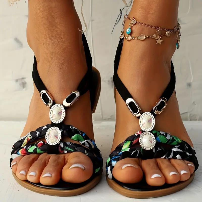 Vrouwen - Boho Sandalen - Elastische Band - Zomer Footwear - COMFORTABEL STAP