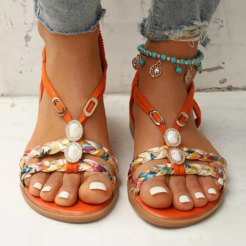 Vrouwen - Boho Sandalen - Elastische Band - Zomer Footwear - COMFORTABEL STAP