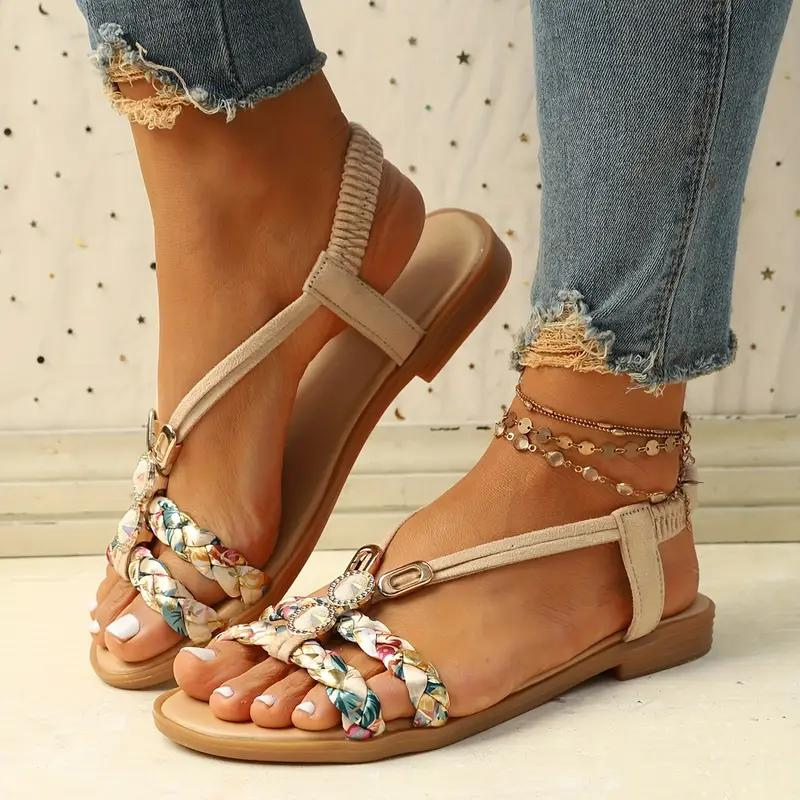 Vrouwen - Boho Sandalen - Elastische Band - Zomer Footwear - COMFORTABEL STAP