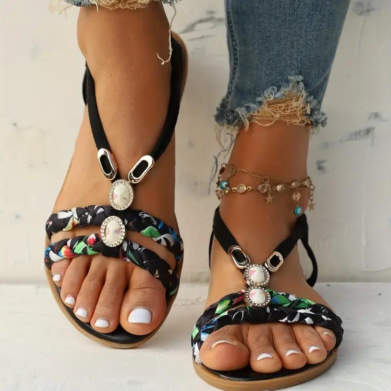 Vrouwen - Boho Sandalen - Elastische Band - Zomer Footwear - COMFORTABEL STAP