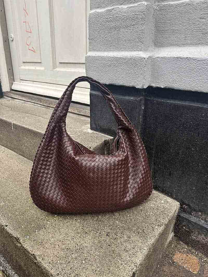Vrouwen - Grote Shopper - Gevlochten Materiaal - Stijlvolle Handtas - ELEGANTE SHOPPER