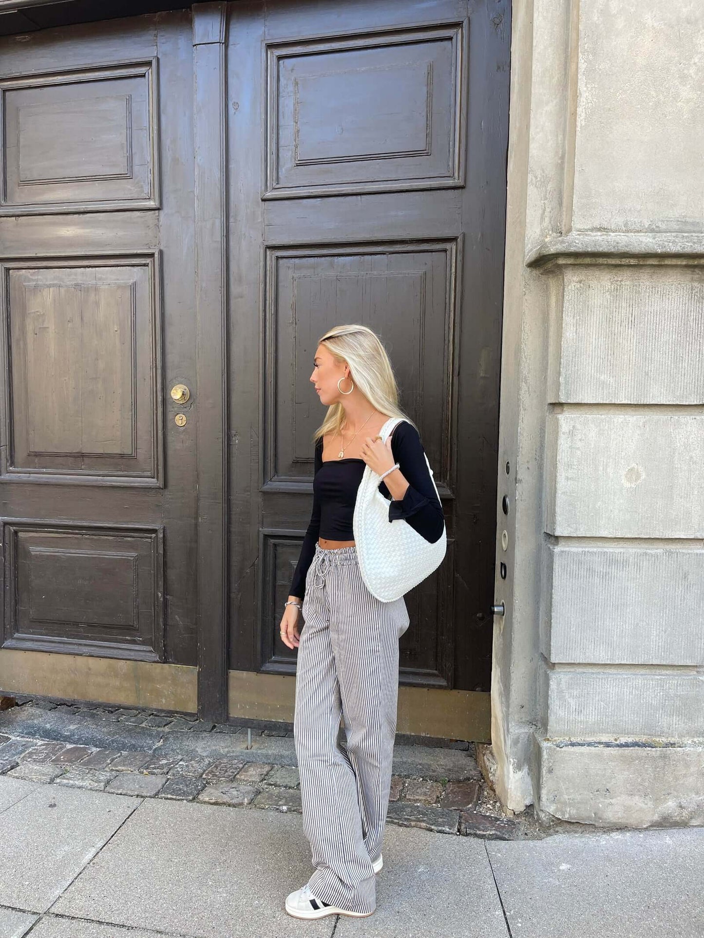 Vrouwen - Grote Shopper - Gevlochten Materiaal - Stijlvolle Handtas - ELEGANTE SHOPPER