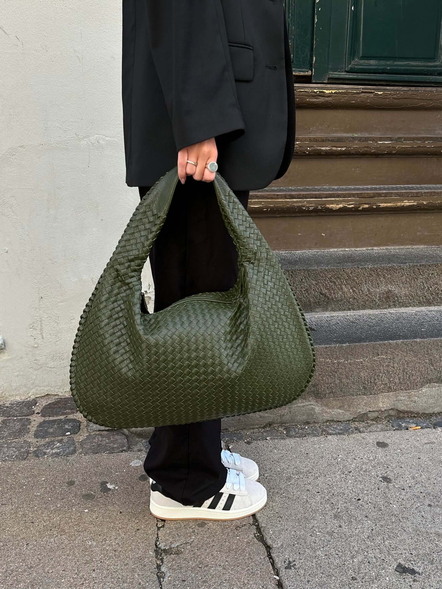 Vrouwen - Grote Shopper - Gevlochten Materiaal - Stijlvolle Handtas - ELEGANTE SHOPPER