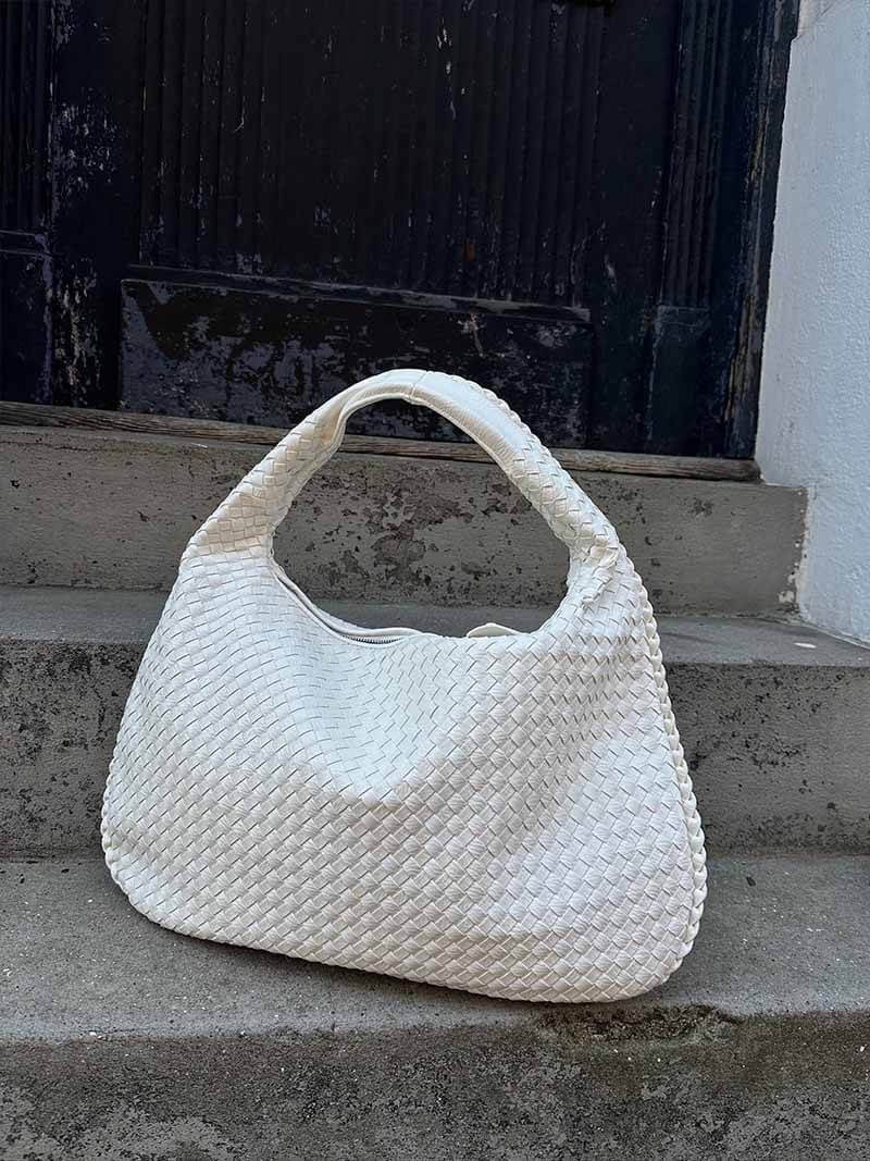Vrouwen - Grote Shopper - Gevlochten Materiaal - Stijlvolle Handtas - ELEGANTE SHOPPER